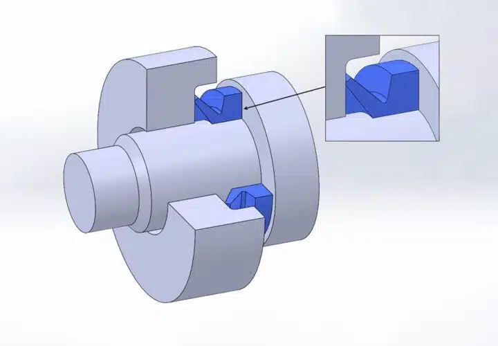 Schéma d'un joint v ring